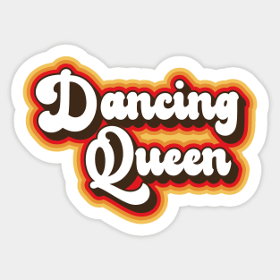 Dancing Queen Retro 70s Design Sticker